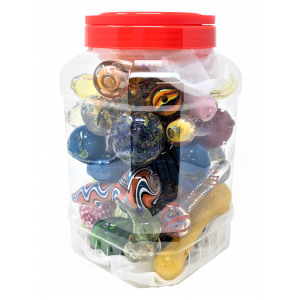 Assorted Size & Designs Heavy Hand Pipe 20ct JAR [JAR20HP]